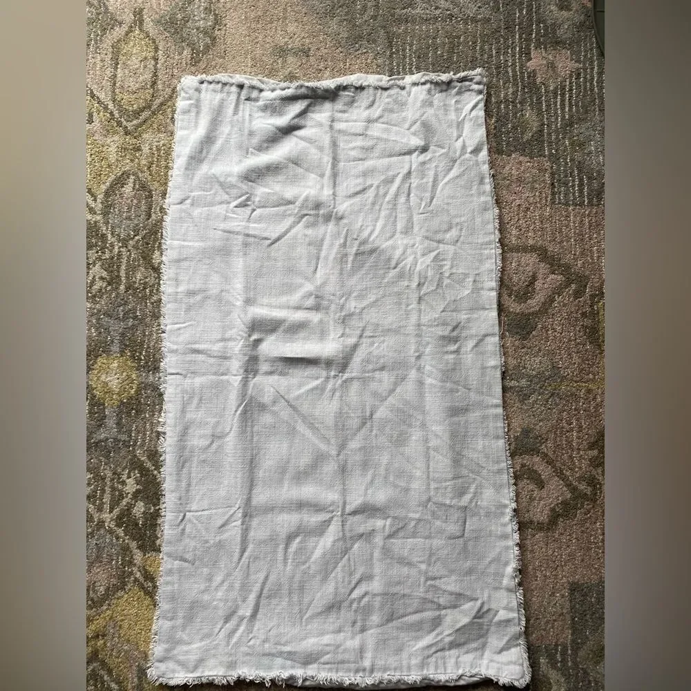 Casaluna Grey Fringed Linen Blend Pillow Sham